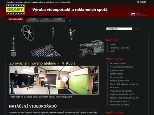 nabízíme výrobu reklamních spotů a videoprogramů, firemních prezentací, instruktážních videí, dabing, titulky...