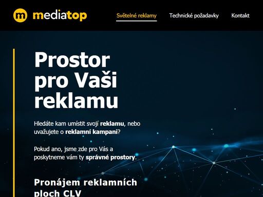 reklamní plochy máme na velmi frekventovaných místech, poskytneme vám ty pravé reklamní plochy