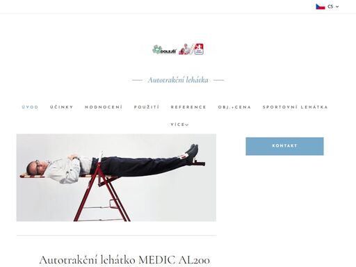 autotrakční lehátko - úvodní popis a přestavení zdravotního překlápěcího lehátka al medic včetně obrázků a fotogalerie, které je vhodné pro pomoc při bolesti zad, kloubů nebo celého pohybového ústrojí.