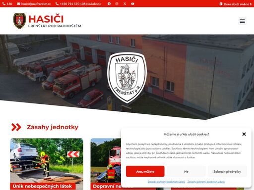 oficiální webové stránky jsdh a sdh frenštát pod radhoštěm. informace o zásahové činnosti, prevence v oblasti požární ochrany.
