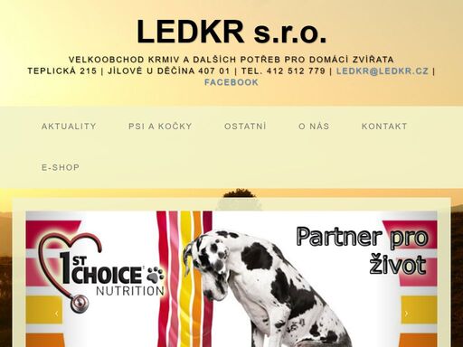 velkoobchod s potřebami pro domácí zvířata. výhradní dovozce značek prima dog, deluxe prima cat, probooster, 1st choice, pronature holistic, pronature a dalších.