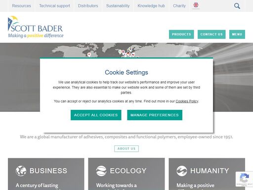 scott bader is an employee-owned global manufacturer of advanced composites, structural adhesives & functional polymers, established in 1921.