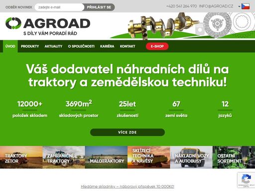 dodavatel náhradních dílů na traktory a zemědělskou techniku…