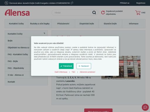 vyberte si brýle na e-shopu a vyzkoušejte si je v naší optice na praze 2. měření zraku zdarma, aplikace kontaktních čoček, velký výběr brýlových rámů.