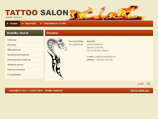 tetovací salon karviná, permanentní make up, piercing, mikrodermal, vláskování obočí 3d, airbrush, malování na obličej, zdeňka sekelová, zdeňka palčíková, tetov