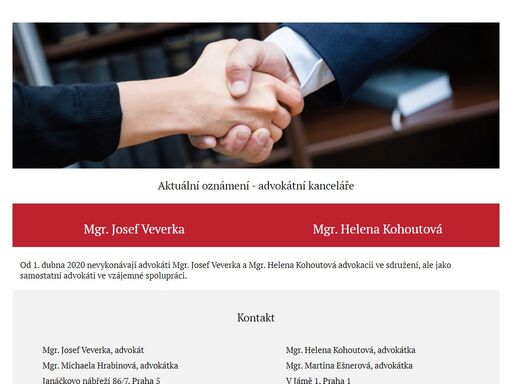 jsme dlouhodobě působící dynamická advokátní kancelář se silným zázemím v týmu zkušených právníků
