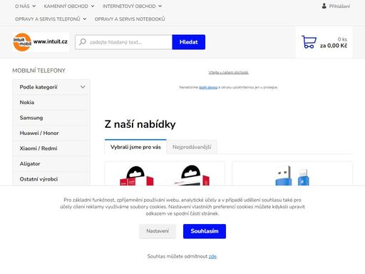 prodej akčního příslušenství nejen pro nové ale i starší telefony.