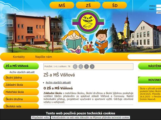 součástí zš a mš višňová je mateřská škola a také dvě třídy základní školy. škola je malotřídka, vzdělává děti prvního stupně zš.