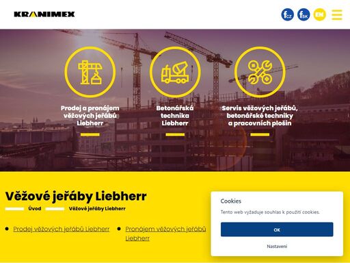 prodej a pronájem stavebních věžových jeřábů liebherr. pronájem jeřábů nabízíme komplexně, tj. včetně obsluhy, dopravy, montážních prací a servisu věžových jeřábů liebherr.