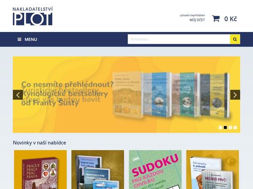 široká škála knižních titulů, od dětské literatury přes humoristickou beletrii až po kynologii.