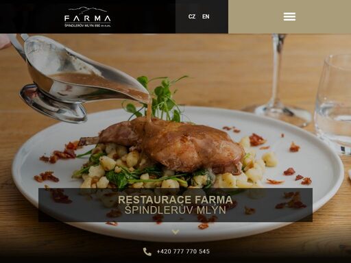 restaurace farma špindlerův mlýn. moderní panoramatická restaurace se nachází na vrchu malebného údolí svatý petr ve špindlerově mlýně.