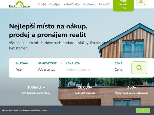 desetitisíce nabídek nemovitostí na jednom místě. inzerujte u nás váš byt, dům nebo pozemek zdarma.