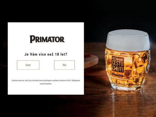 výroba piva a nealkoholických nápojů značky primátor.