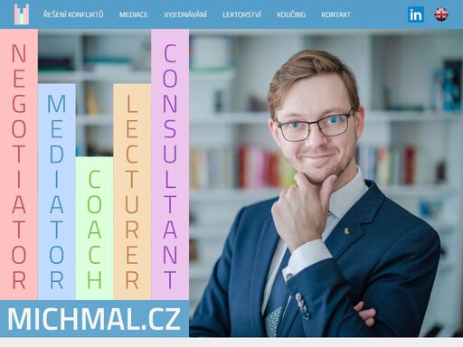 jsem rodinný, obchodní, pracovní mediátor. pomohu zvládat konfliktní situace jako vyjednavač, právník i kouč. připravím interaktivní školení, semináře. v českém a anglickém jazyce, on-line i osobně, brno.