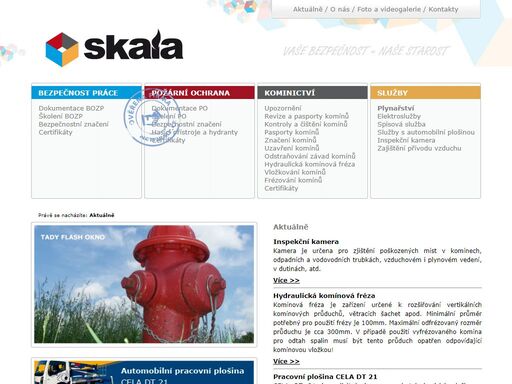 kominictví, komíny, bezpečnost práce, požární ochrana a spisová služba.