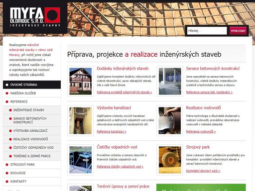 inženýrské stavby a sanace betonových konstrukcí | myfa olomouc s.r.o.