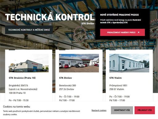stk divišov s.r.o. - technická kontrola - technické prohlídky všech kategorií motocyklů, osobních, dodávkových a nákladních vozů, měření emisí