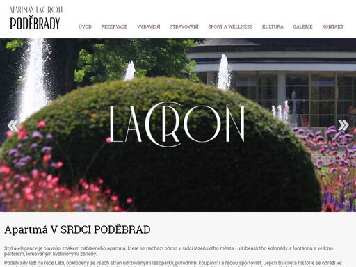 apartmán lacron poděbrady -  apartmá, které se nachází přímo v srdci lázeňského města.