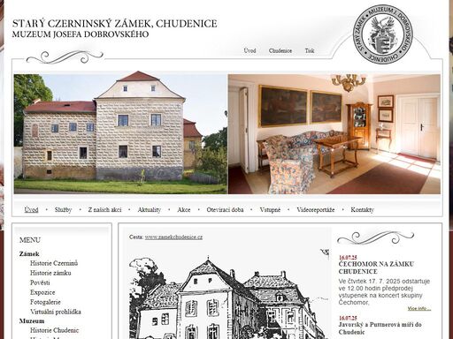 starý czerninský zámek chudenice - stála expozice historie rodu czerninů (černínů). muzeum - osobnosti a historie chudenicka