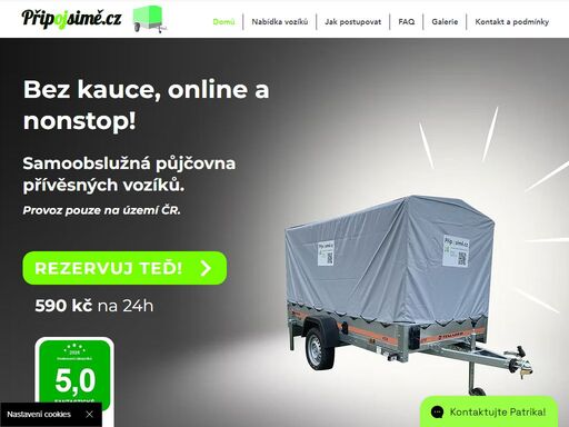 připojsimě.cz - půjčovna přívěsných vozíků otevřená 24/7. bez kauce, bez appky a bez storno poplatku. pohodlné  a spolehlivé služby kdykoliv vám to vyhovuje.