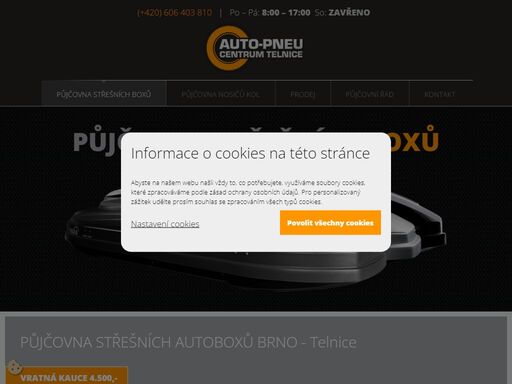potřebujete půjčit nebo koupit střešní autobox - nosič? pak jsme tu pro vás. jsme půjčovna/prodejna střešních autoboxů. najdete nás v obci telnice, blízko brna.