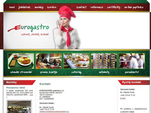 závodní stravování, eurogastro - olomouc, brno, štěpánov