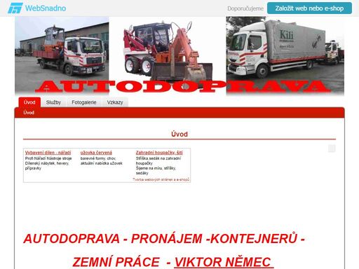 autodoprava - kontejnery-odvoz sutě odpadu -písky - drtě - viktor němec sedlčany
