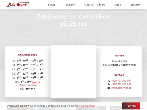 firma kola-rtyně sídlí v královehradeckém kraji a nabízí prodej a servis jízdních kol ve rtyni v podkrkonoší. vždy skladem naleznete jízdní kola značky rock machine, orbea, kellys a leader fox.