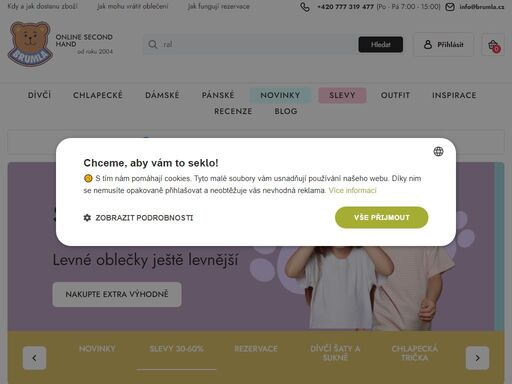 největší second hand online a dětský bazárek. nakupujte levné dětské značkové oblečení z anglie. 20.000 ks skladem.secondhand e - shop, doprava od 45kč.