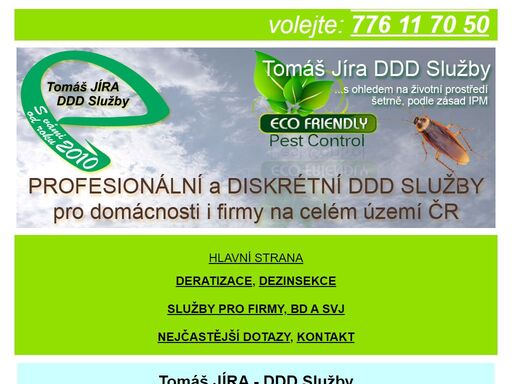 profesionální hubení obtížného hmyzu a škodlivých hlodavců. komplexní služby pro výrobní podniky.