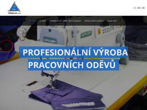 profesionální výroba pracovních oděvů.