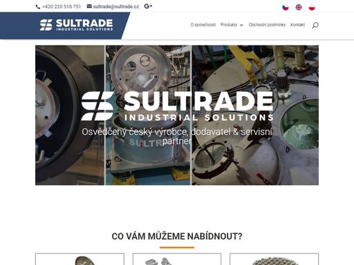 sádrovcové, průmyslové a farmaceutické odstředivky, separační procesy, kompresory a diagnostika, průmyslové chladiče, technologické celky, servis odstředivek