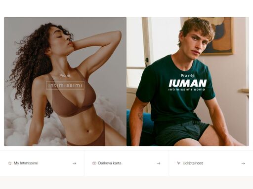 objevte dámské a pánské kolekce intimissimi. nakupujte kvalitní spodní prádlo, lingerie, pyžama nebo oblečení od italských mistrů.