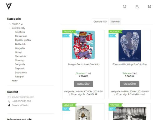 vítáme vás na e-shopu vltavín art.. 