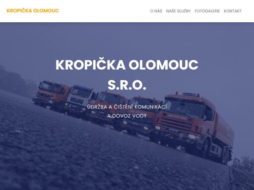 kropička olomouc, kropící vozy, údržba a čištění komunikací, dovoz vody, dovoz vody do bazénů, plnění bazénů