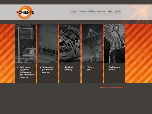 poniente, projekty,inženýrská činnost, realizace, servis, informační systémy