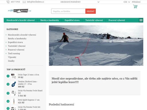 forclimbers.cz – široká nabídka horolezeckého vybavení pro začátečníky, zkušené lezce a via ferraty. kvalitní lana, úvazky, karabiny pro pohodlné a bezpečné lezení. rychlé doručení!