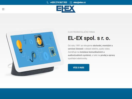 el-ex spol. s r.o. nabízí komplexní služby v oblasti elektromontáží a elektroinstalačních prací. jsme profíci s více jak 30letou historií.