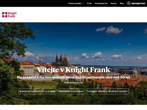 knight frank patří k nejvýznamnějším realitně poradenským společnostem a poskytuje plný servis v segmentu komerčních i rezidenčních nemovitostí.