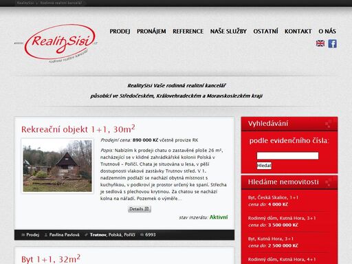 realitysisi vaše rodinná realitní kancelář, zajišťující vám veškerý realitní servis.