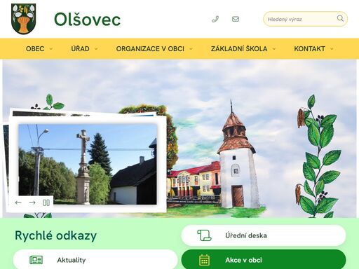 oficiální stránky obce olšovec