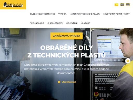 obráběné díly z technických plastů