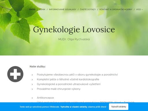 naše služby:poskytujeme všeobecnou péči v oboru gynekologie a porodnictvíkompletní péče o těhotné včetně kardiotokografiegynekologické a porodnické ultrazvukové vyšetření provádíme malé chirurgické výkonyantikoncepceúzká spolupráce s centrem asistované reprodukce pronatal nord v teplicích