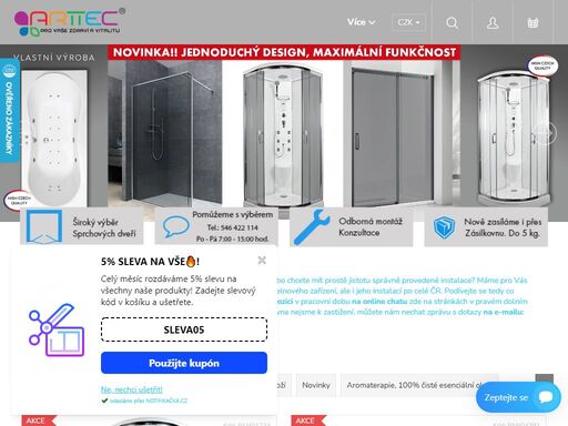 vlastní výroba hydromasážních van, parních boxů a sprchových vaniček.
na trhu již 25 let. výroba kvalitních sprchových masážních boxů v čr. odborná montáž, prvotřídní kvalita. široká nabídka: hydromasážní vany, sprchové kouty, masážní boxy, sprchové dveře do niky, parní boxy.