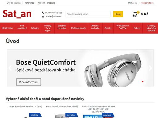 internetový obchod s antenní a satelitní technikou. např. produkty značky pioneer,bose,panasonic, skylink,cslink,humax,monster,kaon,technisat