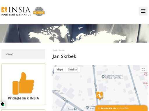insia a.s. praha. jste makléř nebo zájemce o pojištění? kontaktujte naše specialisty nebo se na nás obraťte přes kontaktní formulář.