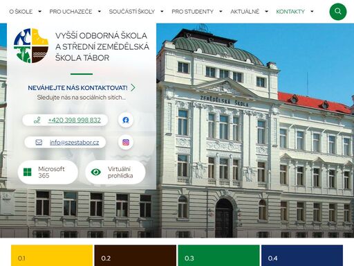 vyšší odborná škola a střední zemědělská škola, tábor, náměstí t.g.masaryka 788