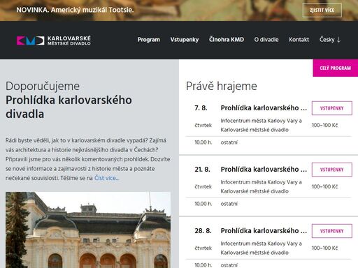 oficiální stránky karlovarského městského divadla