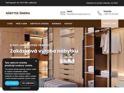 naše firma se specializuje na výrobu kuchyňských linek na míru, do jejího portfolia však patří i skříně, předsíňové stěny, pokoje, ložnice.