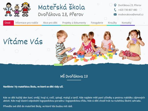 mateřská škola dvořákova 23, přerov